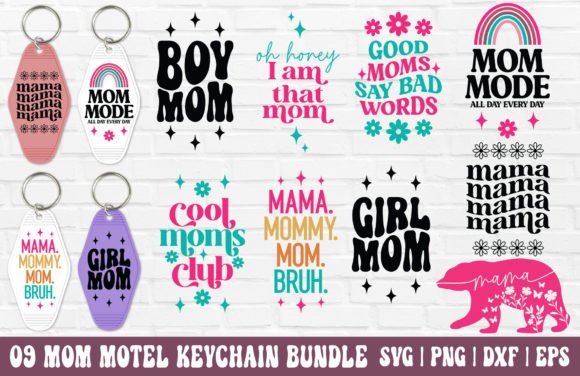 Download Mom Motel Keychain SVG Bundle - Mom SVG - Keychain Collection