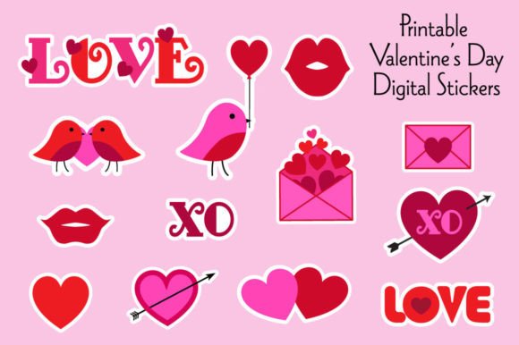 Download Printable Valentine's Day Stickers - Printable valentine's day stickers Collection