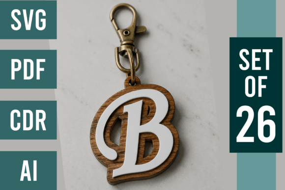 Download Layered Alphabet Keychain SVG Bundle - Premium Resources