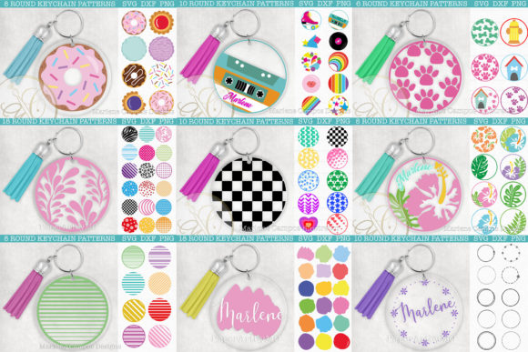Download Bundle 96 Files Round Keychain Patterns - Keychain Collection