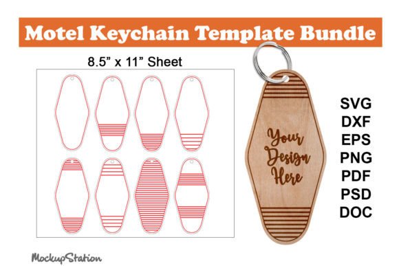 Download Motel Keychain Template SVG Bundle - Premium Bundle