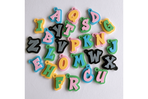 Download Graffiti Letter Keychain 3D Print File - Premium Bundle